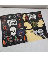 Guitar Hero Stickers sheets set Skull Neversoft 8 ball flames Nintendo W... - $111.93 MXN