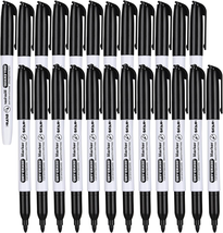 Fine Tip Dry Erase Markers - 24 Pack Black Whiteboard Erasable Markers Bulk - $14.77