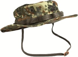 US Style Rip Stop Green Flecktarn Boonie Hat German Camo Camping Hiking ... - $372.89 MXN