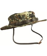 US Style Rip Stop Green Flecktarn Boonie Hat German Camo Camping Hiking ... - $372.89 MXN