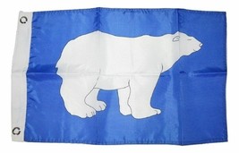 12x18 12&quot;x18&quot; Polar Bear Blue Motorcycle Flag Grommets - £14.44 GBP