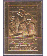 ZAYIX Umm Al Qiwain 406 B MNH Imperf J.F. Kennedy Gold Foil 121722S125 - $14.95