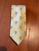 Tommy Bahama 100% Silk Yellow Marlin Patterned Classic Neck Tie - £15.05 GBP