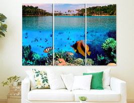 Sea Underwater Canvas Print Ocean Wall Art Living Room Decor Home Office Aquariu - £39.16 GBP