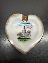 Vintage Heart Shaped U.S. Capitol Washington D.C. Ashtray - Made in Japan - $9.28