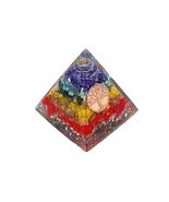 Mia Jewel Shop Tree of Life Rainbow Orgonite Pyramid Chakra Striped Chip... - $25.11 CAD