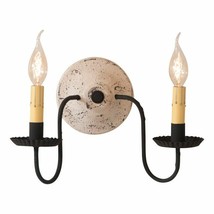Ashford Wall Sconce in Vintage White Wood - £134.04 GBP
