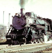 Chicago Burlington Quincy 1960 Mikado No4960 Steam Train Chrome Postcard - £7.80 GBP