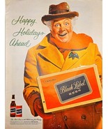 BLACK LABEL BEER - Happy Holidays - Christmas - Carling  -1961 Vintage P... - $267.51 MXN