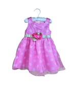 Youngland Dress 24 Months Pink Polka Dots Flowers Sash Easter Party Birthday - $9.89