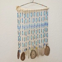 Windchime wall deco on Caribou leg bone, with Agate slices