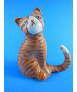 Rare Vintage Phillippines Hand-painted Bone China Cat Figurine Napkin-ri... - $12.21 CAD