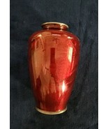 7&quot; Japanese Koi Fish Ginbari Vase Enamel Foil Japanese  - $69.99