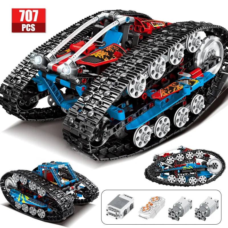 707Pcs Technical Off Road Car Toys Remote Control Building Blocks Blue Doub - $57.31