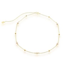 Small Freshwater Pearls and Beads by the Yard Choker - Gold Plated - $47.50