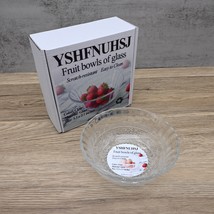 YSHFNUHSJ Glass Fruit Bowl Clear Crystal Decorative Bowl Round Serving Bowl - $2.99