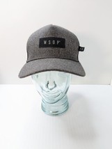 World Series of Poker WSOP Gray Black Hat Baseball Cap Snapback 15% Wool... - £19.73 GBP