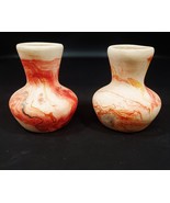 Set of 2 Vintage NEMADJI Clay Art Pottery 3 3/4&quot; Miniature Vases - £25.68 GBP