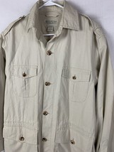Vintage Banana Republic Safari Shirt Jacket Men&#39;s Medium Bombay Travel Khaki - £54.72 GBP