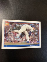 1991 Topps Nolan Ryan Texas Rangers Baseball Card 1 Excellent - £3.88 GBP