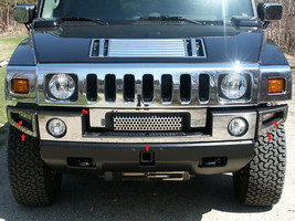 For 2003-2009 Hummer H2 Stainless Steel Front Bumper 6PC Chrome Accent Trim - $219.99