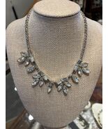Weiss Vintage White Rhinestone Necklace Choker Signed. 15” - $34.00