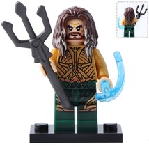 Aquaman (Arthur Curry) King of Atlantis DC Super Heroes Minifigures Blocks - £2.39 GBP