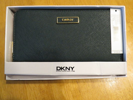 DKNY spruce green Saffiano Leather wallet - £78.65 GBP