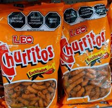 2X LEO CHURRITOS SPICY CORN CHIPS - 2 BAGS OF 210g EACH - FREE SHIPPING  - $18.80