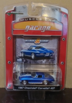 2008 Greenlight Muscle Car Garage Series 9 1967 Chevrolet Corvette 427 Blue 1:64 - £31.36 GBP