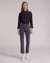 Rag &amp; Bone Dylan Denim Crop Flare Jeans in Grey Kuro $250, Sz 23, Nwt! - $1,176.95 MXN