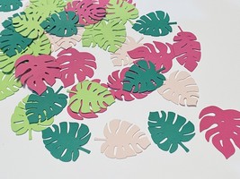 Monstera Confetti, Jungle Party, Jungle Theme, Dinosaur Theme, leaves co... - $7.18