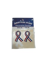 American Pride Iron On Decorative Patches, Ribbons, Red White &amp; Blue - £1.44 GBP