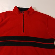 Preswick & Moore Men's Red 1/4 Zip Pullover Sweatshirt Measured Chest 48" image 5