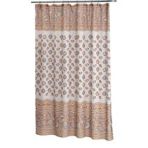 Tan Ivory Beige Beach Seashells Summer Fabric Shower Curtain Bathroom 70 x 72 in - £59.76 GBP