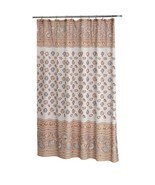 Tan Ivory Beige Beach Seashells Summer Fabric Shower Curtain Bathroom 70... - $78.99