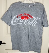 Vintage Coca-Cola 2 Liter Contour Coke Logo Crew Neck Tee T Shirt Large ... - £7.66 GBP