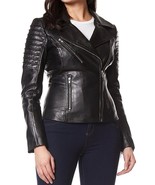Women&#39;s Genuine Lambskin Real Leather Jacket Slim fit Biker Jacket For W... - £92.84 GBP