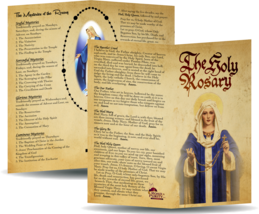 Holy Rosary - Prayer Card / 3x 6&quot; folded  (p) (c) - $4.90 CAD+