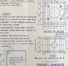 1973 Railroad Bangor Aroostook Flashing Light Foundation Blueprint J13 D... - £80.73 GBP