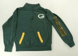 NFL Team Apparel Packers Womens Green Bay 1/4 Zip Sweatshirt Sequined G Medium - £28.46 GBP