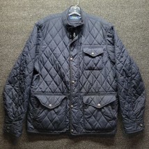 Polo Ralph Lauren Men Quilted Field Jacket Sz XXL Navy Blue $298 Barn Coat - £108.27 GBP