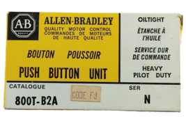 800T-B2A Allen Bradley 800T-B2A PUSH BUTTON SWITCH - $20.09