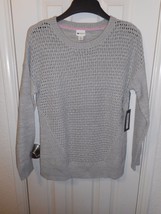 Women&#39;s Stylus Long Sleeve Crew Neck Sweater Gray Size X-Large NEW - £16.74 GBP