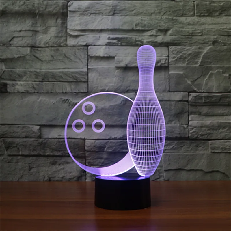 Sporting [Seven Neon]Als Aling Acrylic 7Colors Desk Lamp 3D Lamp Spot Child Gift - £38.59 GBP