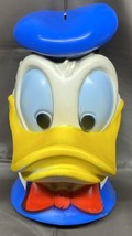 1971 Walt Disney Donald Duck 10&quot; Large Head Plastic Piggy Coin Bank W/O ... - £14.62 GBP