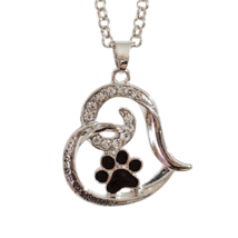 Pet Memorial Pendant Cat Dog Keepsake Always In My Heart Paw Jewellery Necklace - £3.79 GBP