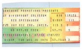 Reo Speedwagon Concerto Ticket Stub Agosto 16 1979 Cincinnati Ohio - $49.48