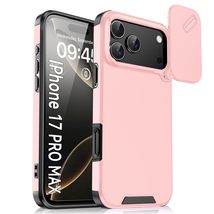 Generic Case for iPhone 17 Pro (Color: Pink) Plain Hard Back Hard Silico... - $855.65 MXN