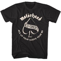 Motorhead Ace Up Your Sleeve Tour 80 Men&#39;s T Shirt Spades Lemmy Heavy Metal Rock - £22.41 GBP+